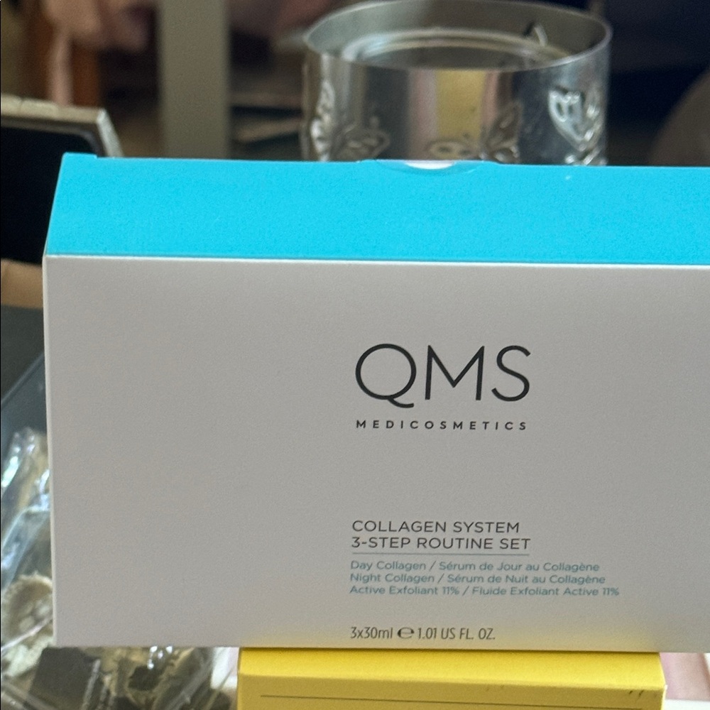 QMS Medicosmetics Collagen System 3-Step Routine Set - Blue and White